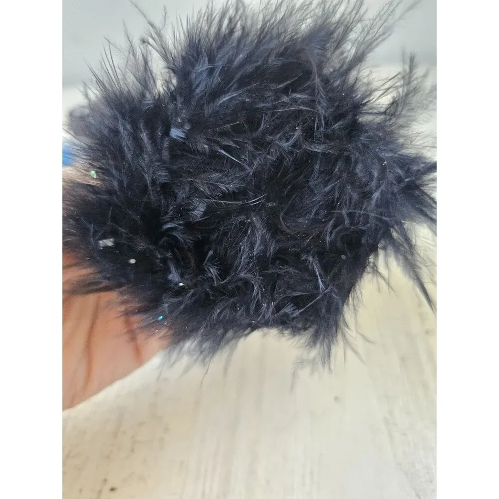 Pier 1 Witch hat feather sparkle ornament Xmas purple blue tree as‎ is